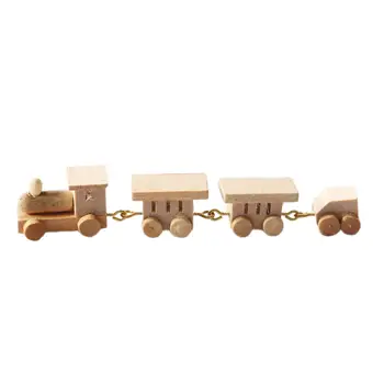 1:12 Мини-игрушки для моделирования поезда, мини-деревянный локомотив для детских подарков
