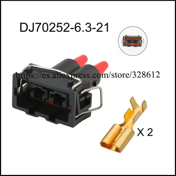100set DJ70252-6.3-21 автомобильный провод Водонепроницаемый женский кабельный разъем 2-контактный автомобильный штекер Включает в себя клеммное уплотнение