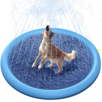 170*170 см Пэт Спринклерный Коврик Игровой Охлаждающий Коврик Для Бассейна Надувной Коврик Для Распыления Воды Коврик Ванна Летняя Прохладная Собачья Ванна для Собак