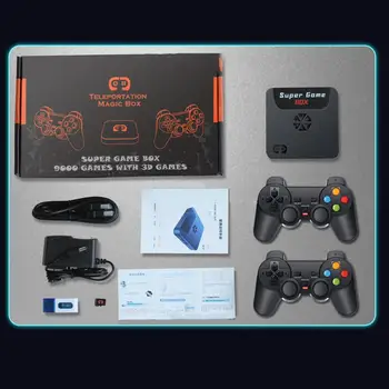 2022 Новый X5S Ретро Игровая консоль Плеер 3D HD ТВ Игровые Приставки WiFi Super Game Box 64 ГБ Для PS1/PSP/N64/DC С 9000+ Играми