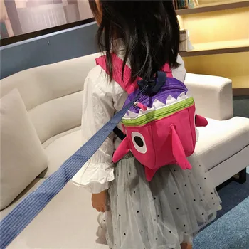 2023 Новый рюкзак для младенцев с милой Акулой, Брезентовый Поводок для малышей, Сумки для животных для детей из детского сада