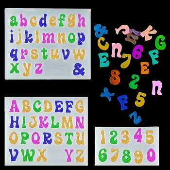 3 шт./компл. Мини-формы для букв из смолы, Маленький силиконовый алфавит с цифрами, эпоксидная форма для литья для поделок, Брелок, подвеска, серьги, Je