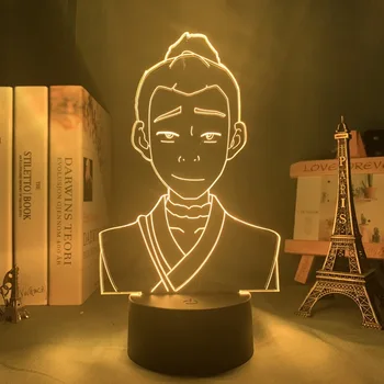 3D Лампа Sokka Avatar The Last Airbender для Домашнего Декора Подарок на День Рождения Светодиодный Ночник Avatar Room Decor Light Sokka