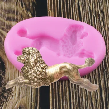3D Пудель Собака Силиконовая форма Смола Глиняные формы для помадки DIY Инструменты для украшения тортов Кухонная Выпечка Шоколадные конфеты Формы для пасты