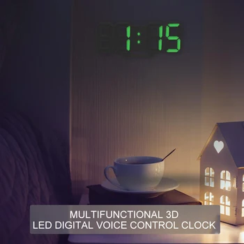 3D цифровые настенные часы, светодиодный ночник, отображение времени, будильник, встроенный аккумулятор, настольный будильник, ночник для домашнего декора