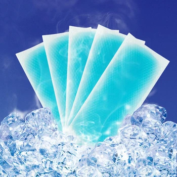4 шт. Летняя ледяная паста, наклейки от лихорадки, охлаждающий артефакт, предотвращающий тепловой удар, охлаждение для путешествий на открытом воздухе при высокой температуре