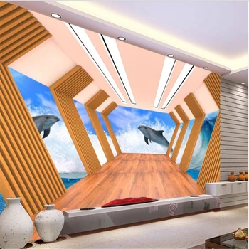 beibehang Большие фрески на заказ, 3D Обои с видом на Океан, Гостиная, спальня, настенная декоративная роспись телевизора