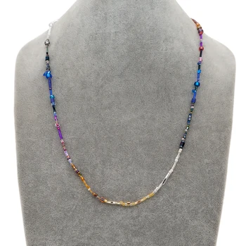 Go2BoHo Изящное Ожерелье Miyuki Модные Ювелирные Изделия Разноцветные Многоразмерные Геометрические Бисерные Простые Ожерелья в стиле Бохо для Женщин
