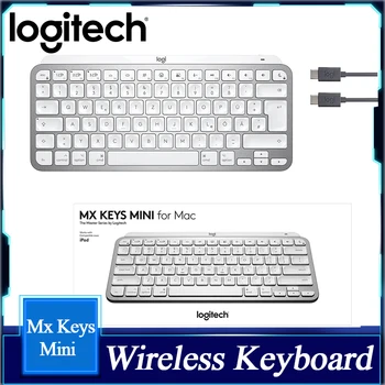 Logitech Logitech MX Keys Mini для Mac компактная беспроводная клавиатура Bluetooth с подсветкой USB-C, совместимая с Apple macOS iPad OS