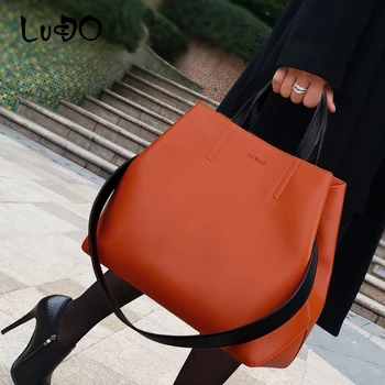 LUCDO 2020 Новая роскошная женская сумка Женские сумки дизайнерского качества из кожи Большая сумка-тоут для леди через плечо сумка-мессенджер Sac