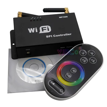 WF300 IC Pixel WiFi RGB SPI LED Strip tape Controller 5V 12V 24V беспроводной RF Пульт Дистанционного управления полноцветный Модуль Регулировки Яркости света