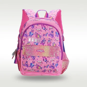 Австралия Smiggle оригинальный хит продаж, детский школьный ранец высокого качества, милый фиолетовый кролик, сумка для девочки 3-6 лет, 14 дюймов
