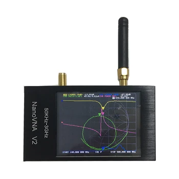 Антенный анализатор S-A-A-2 NanoVNA V2 с сенсорным экраном 2,8 дюйма, Векторный сетевой анализатор 3G, Коротковолновый HF VHF UHF Корпус из алюминиевого сплава