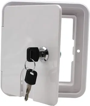 Белый квадратный люк для электрического кабеля для морской лодки rv, с двумя ключами