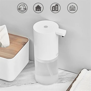 Бесконтактный автоматический дозатор мыла с инфракрасным датчиком, дозатор жидкого мыла, белая умная ручная стиральная машина для пены для ванной комнаты