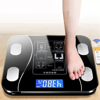 Весы для измерения жировых отложений, ИМТ, Bluetooth, умные беспроводные цифровые весы для ванной, анализатор состава тела, весы для взвешивания