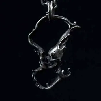 Винтажное панковское ожерелье с черепом для мужчин и женщин, ожерелья из нержавеющей стали 316L, мужская цепочка, модные мужские украшения Kiss OSDZ167