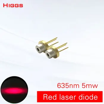 Высококачественный лазерный диод красного света 635 нм 5 МВт диаметром TO18 5,6 мм с PD-контактом, световой полупроводниковый прибор для определения дальности действия