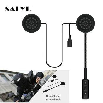 Гарнитура для мотоциклетного шлема SAIYU, беспроводной шлем Bluetooth, динамики громкой связи, музыкальные наушники для MP3-телефона с GPS.