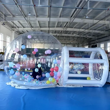 глобус 3 м и туннель 1,8 м, прозрачный шатер с пузырьковым куполом, надувной домик с пузырьками для рекламы на воздушном шаре, выставочный шатер в аренду