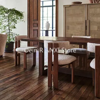 Деревянные стулья для кухни, спальни, столовой, Дизайнерский комод из скандинавского бархата, Роскошный стул, Эргономичная Современная мебель для дома Stuhl WKYZ