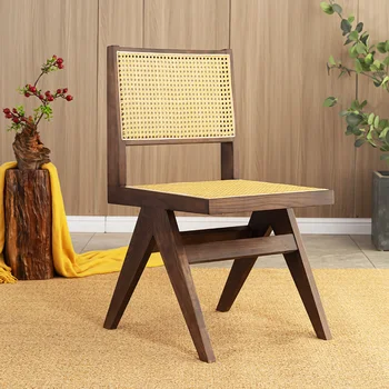 Деревянные стулья для кухни из ротанга, обеденные стулья для гостиной, дизайнерские обеденные стулья для отдыха Sandalye Nordic Furniture