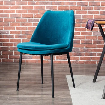 Дизайнерские обеденные стулья, Домашний Персонализированный Минималистичный стул для маникюра со спинкой, Тканевый обеденный стул, модная мебель для гостиной в скандинавском стиле