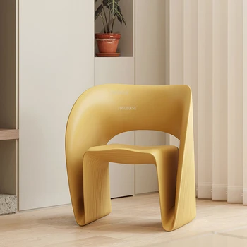 Дизайнерские стулья для гостиной в скандинавском стиле, креативная мебель для гостиной, пластиковое односпальное кресло, домашние современные минималистичные кресла для отдыха