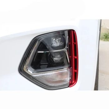 Для Hyundai Santa Fe 2019-2021 ABS красный Передний указатель поворота Молдинг Лампы Отделка наклейками Украшения Экстерьера Аксессуары для стайлинга автомобилей
