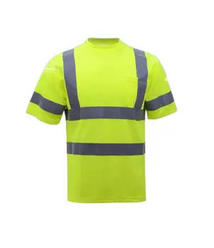 Дышащая флуоресцентная футболка с предупреждением о безопасности дорожного движения, светоотражающая одежда, изготовленный на заказ велосипедный жилет