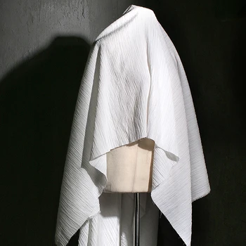 Жаккардовая полосатая плиссированная текстура Дизайнер одежды Ткань полиэстер Материал Ткань по метру для шитья своими руками
