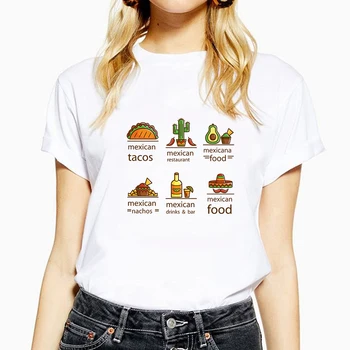 Женская футболка Harajuku Kawaii с Принтом Еды и Авокадо с Мультяшными Буквами, Летняя Футболка, Повседневные Топы, Уличная Одежда Ropa Mujer