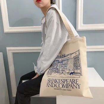Женская холщовая сумка через плечо с принтом Шекспира, женские сумки для покупок, Хлопчатобумажная ткань, тканевая сумочка, сумка для покупок, книги, сумки для девочек