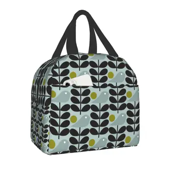 Женские сумки для ланча с изоляцией Orla Kiely Birds, скандинавские цветы, переносной холодильник, термос для ланча для работы, учебы и путешествий