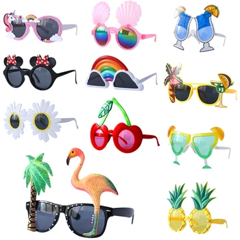 Забавные Солнцезащитные Очки Фламинго Подсолнух Радуга Летние Очки Украшения Для Вечеринок Aldult С Днем Рождения Селфи Реквизит Детские Игрушки Пользу