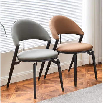 Итальянские стулья со спинкой для кухни, Обеденные стулья с толстым сиденьем, весом 300 кг, Компьютерный стул, Универсальная мебель для дома