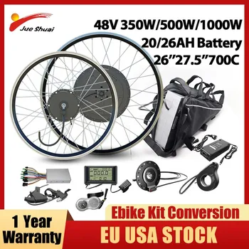 Комплект для Переоборудования Электрического Велосипеда 350W500W1000W с Аккумулятором 20AH 26AH Ebike Kit Conversion 26 