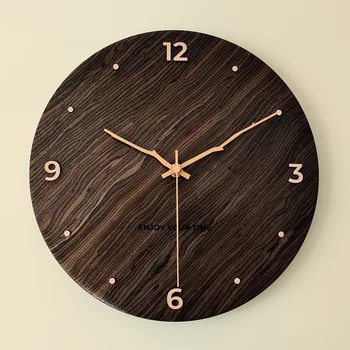 Креативные деревянные настенные часы в скандинавском стиле для гостиной, часы для украшения дома, гостиная