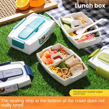 Креативный двухслойный пластиковый ланч-бокс для студентов: идеальное решение для организованного и универсального приготовления пищи