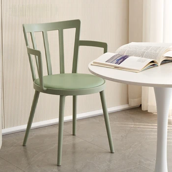 Кухонный стул Nordic Simple Креативное Пластиковое кресло для переговоров, отдыха, Утолщенный стул со спинкой, стулья для домашней столовой