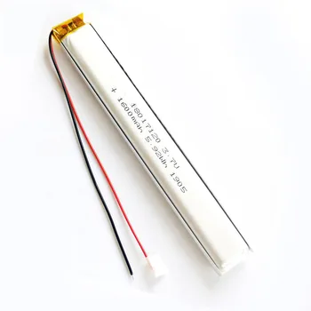Литий-полимерно-ионный аккумулятор 3,7 В 1600 мАч 8017120 с разъемом JST 2,0 мм