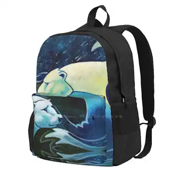 Модный рюкзак Ocean Guardian, модные сумки, белый медведь, Арктический Ледяной медведь, синий