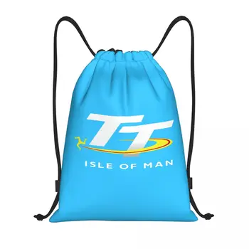 Мотоциклетный спорт Isle Of Man TT Races Рюкзак на шнурке, сумки для мужчин и женщин, легкий спортивный рюкзак для спортзала, сумки для покупок