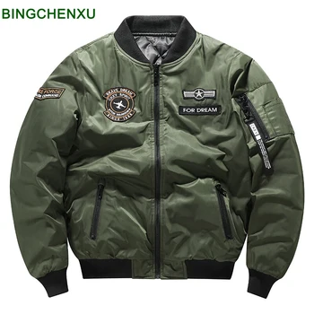 Мужские куртки в стиле милитари, летающая винтажная двусторонняя куртка-бомбер, мужские утолщенные пальто пилота, армейская тактическая парка, плюс размер 7XL
