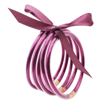 Набор браслетов с блестящими желейными браслетами Женские браслеты с блестящими желейными силиконовыми браслетами Подарок для девочек Женщин детей