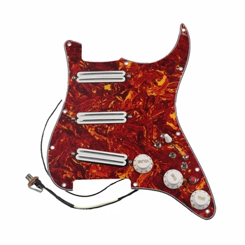 Накладка Red Tortoise Белые Звукосниматели Dual Hot Rails Звукосниматели Humbucker Универсальность Предварительно Подключенной накладки для гитар Stra