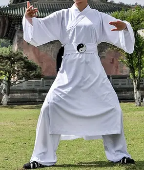 НАСТРОИТЬ УНИСЕКС Удан тайцзи тай-чи комплекты одежды даосский даосизм кунг-фу униформа костюмы для боевых искусств 2 шт./компл. высшего качества белый