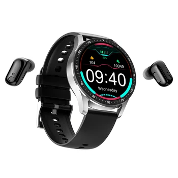 Новая гарнитура X7 Smart Watch Водонепроницаемые TWS 2 В 1 Беспроводная Bluetooth Двойная гарнитура Call Health Кровяное давление Спортивные музыкальные часы