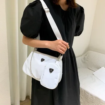 Новые женские сумки через плечо в стиле ретро с цепочкой в виде полумесяца, сумки подмышками, женские высококачественные квадратные сумки