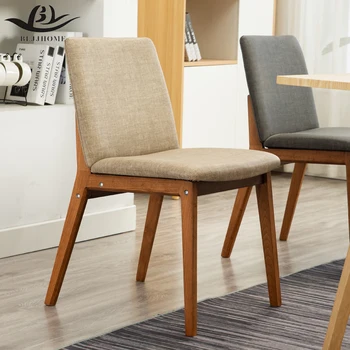 Обеденный стул Nordic Home Современный минималистичный рабочий стул со спинкой из массива дерева Письменный стол и стул Роскошный стул для ресторана в отеле